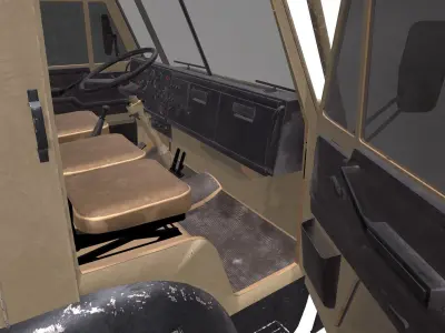 Military Truck Low-poly PBR Low-poly 3D model