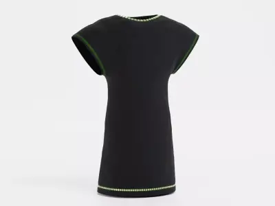 Black Tunic-Style Dress 3D model