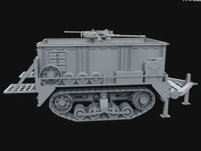 Military Carriage-clay version-1 3D model