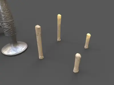 Candle pack Low-poly 3D model buy