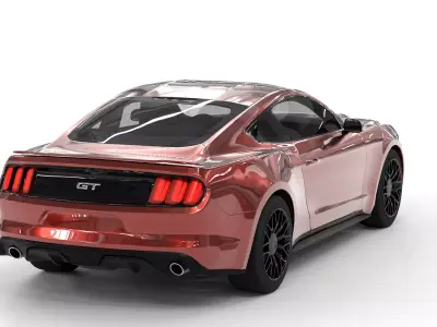 Forord Mustang GT Low-poly 3D model