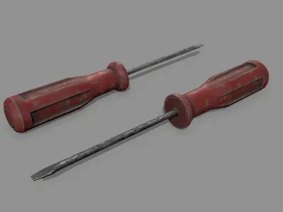 screwdriver Low-poly 3D model 19