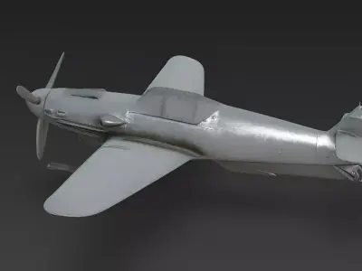 Messerschmitt Bf 109 Fighter 3D Model Low-poly 3D model