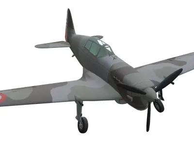Morane-Saulnier MS406 Low-poly 3D model