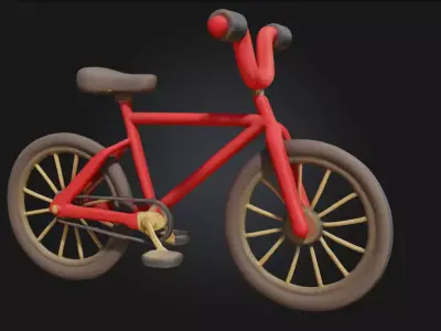 Red Bicycle  A Classic Ride Full of Character and Charm 3D model