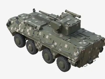 BTR 4E Infantry fighting vehicle  BTR4 Low-poly 3D model