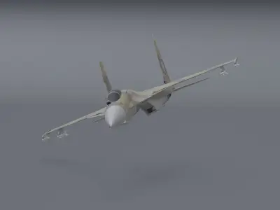 Sukhoi - 37 Terminator Low-poly 3D model
