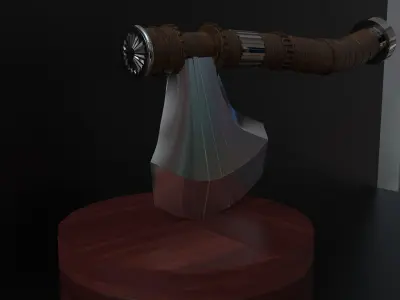 Battle Axe Perfect for Knights Soldiers  Free low-poly 3D model