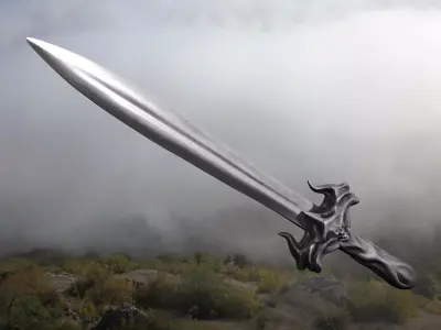 Sword human body 3D model