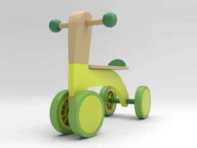 Tricycle for Kids Low-poly 3D model purchase