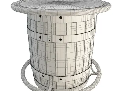 Barrel Table 3D model