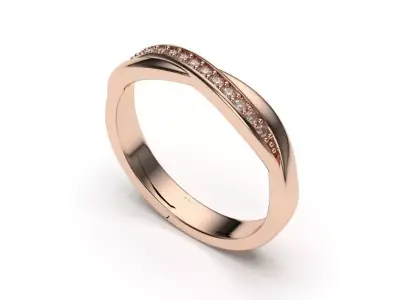 solitaire with ring sizes  8 part S54 3D print model