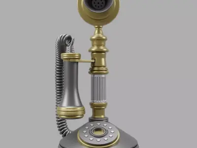 3D Model of Retro Roman candlestick telephone 3D model