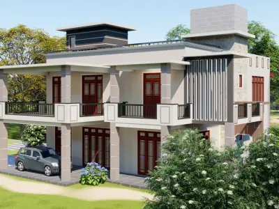 Private House Low-poly 3D model purchase