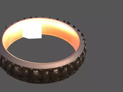 Angel Wheel Ring With Eyes 3D model
