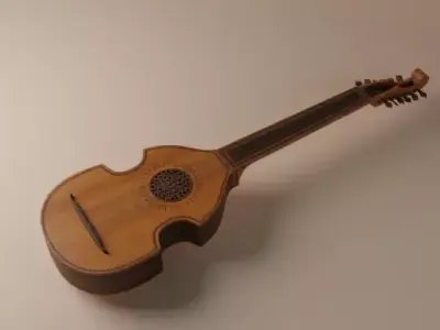 Spanish Vihuela - String Instrument Low-poly 3D model
