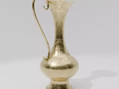 Antique Brass Pitcher Low-poly 3D model
