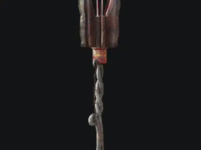 Post-apocalypse Mage  Low-poly 3D model