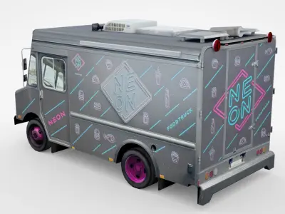 Chevrolet Step-Van Food-truck Low-poly 3D model