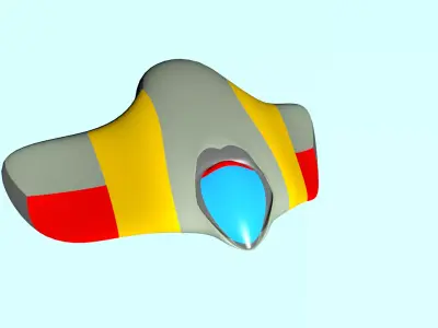 Spaceship pill Low-poly 3D model