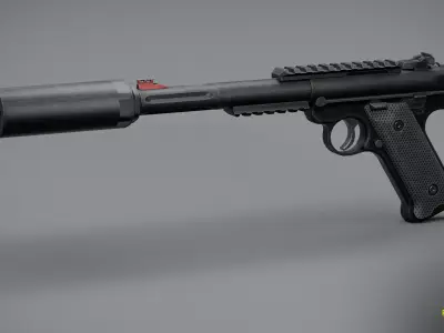 Ruger Mark IV Tactical 3D model Low-poly 3D model