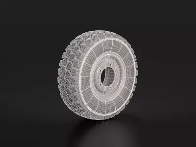 Military truck wheel 2 3D model