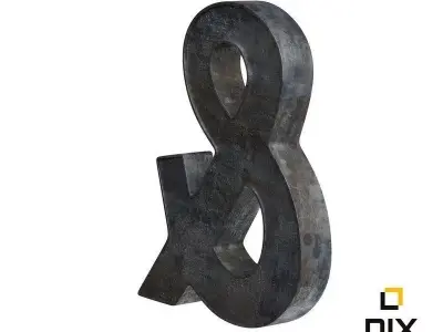 Ampersan Letter Light 3D model