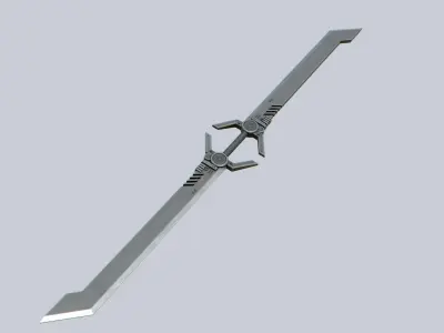 Twinblade Low-poly 3D model buy
