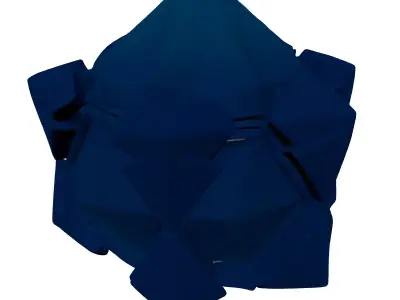 SciFi Blue Crystal Gemstone 3D model