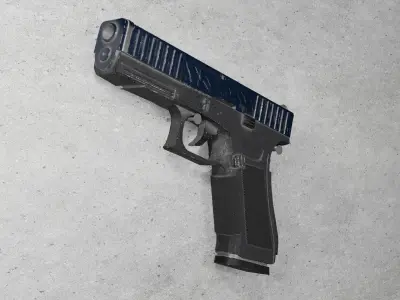 Glock 17 Police Bodykit Worn Low-poly 3D model