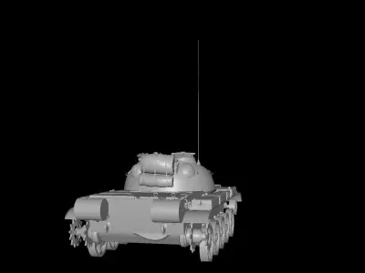 Ch16 WZ131 Tank Low-poly 3D model