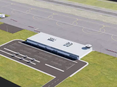 Airport Scene 3D model purchase