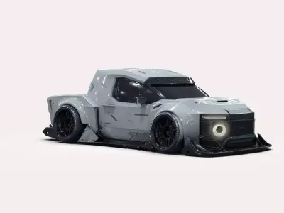 Night City Vehicle Pickup Truck 3D model
