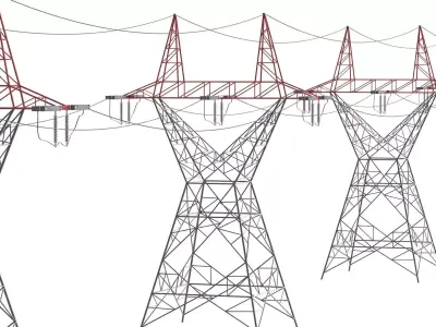 Electric Transmission Tower 3D model buy