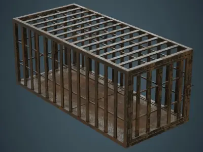 Cage 1C Low-poly 3D model