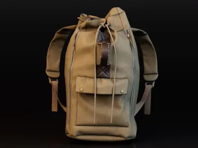 Realistic Travel Backpack 3D model