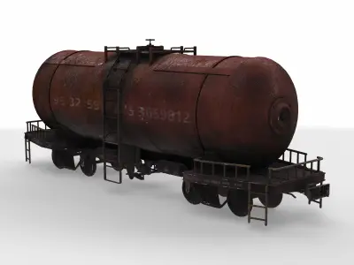 tank train wagon 3D model