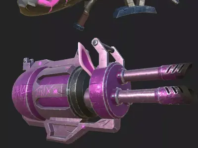 Jinx Guns weapon PBR Low-poly 3D model