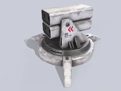 Scifi advance turret collection 3D Model Pack purchase