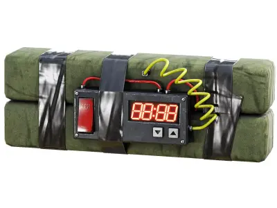 Sticky Bomb Low-Poly Low-poly 3D model