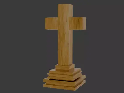 Cross 3D Object Asset Low-poly 3D model