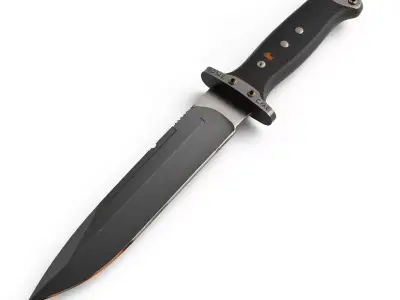 Tactical Military Combat Survival Knife Low-poly 3D model