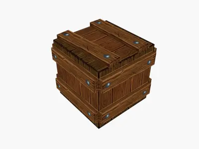 Boxes Hand Paint Low-poly 3D model