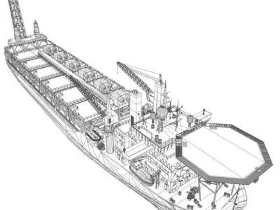 FPSO-vessel hudson oil tanker 3D model