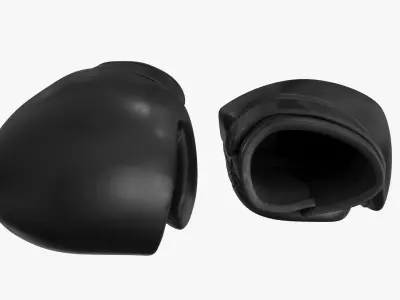 Boxing Glove Black Low-poly 3D model
