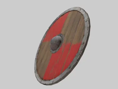 Viking Shield Free low-poly 3D model