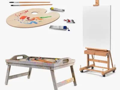 Bedside Painting Collection 3D model