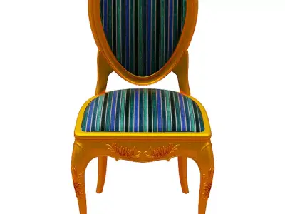 Classical Dining chair Low-poly 3D model