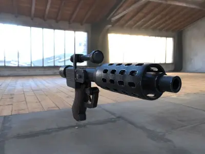 Star Wars Blaster Low-poly 3D model