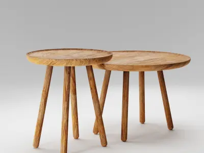 Coffee tables Furniture decoration PBR textured Free low-poly 3D model